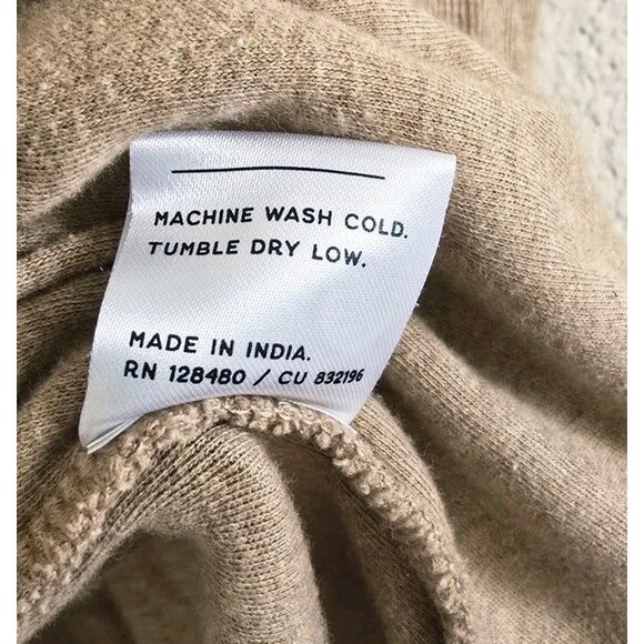 Pact Airplane Wrap Open Front Shawl Collar Cardigan in Natural Beige Size M/L - Picture 5 of 7